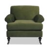 Alana Lawson - Accent Arm Chair Casters - Olive Green - Image 2