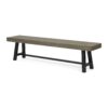 Outdoor Patio Bench - Gray / Rustic Metal - Image 3
