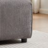 Multi Module Combination Style Sofa For Living Room And Other Lounge Spaces, Modern Minimalist Corduroy Combination Sofa With 2 Comfort Cushions With USB & C Charging Ports, 2 Sets - Gray - Image 11