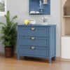 3 Drawer Cabinet For Bedroom - Blue - Image 4