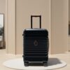 20" Carry On Luggage Lightweight Suitcase Tsa Lock USB Port Luggage Wheel Lock Artificial Leather Top Handle Spinner Wheels - Black - Image 3