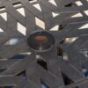 Enchantia - Outdoor Square Dining Table With Weave Tabletop And Flared Legs - Copper - Image 8