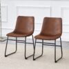 (Set of 4) Retro Chairs, Comfortable Bar Stools, Suitable For Industrial And Vintage Style Environments - Brown - Image 6