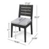Outdoor 6 Seater Dining Set With Bench - Dark Gray / Light Gray - Image 14