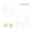 Modular Sectional Sofa Corner Seat, Middle Seat Module Couch - Beige - Image 7