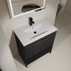 Modern Freestanding 30" Bathroom Vanity With Ceramic Sink, Soft Closing Doors Cabinet - Dark Oak - Image 6