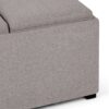 Avalon - Square Coffee Table Storage Ottoman - Cloud Gray - Image 5