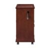 Traditional End Table With Charging Station, Narrow Side Table With USB Ports And Outlets - Red Walnut - Image 12