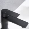 Modern Bathroom Sink Faucet Single Handle Brass Countertop Mount - Matte Black - Image 4
