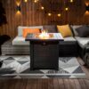 28" Square Fire Pit Table - Brown - Image 10