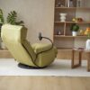 Adjustable Swivel Lounge Chair With 360 Degree Rotating Seat And Headrest Support Leisure Chair Deck Chair Game Chair For Living Room - Green - Image 15