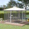 Outsunny - 10' x 13' Replacement Mesh Sidewall Netting For Patio Gazebos And Canopy Tents With Zippers (Sidewall Only) - White - Image 9
