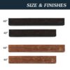 48" Rustic Wood Fireplace Mantel, Wall-Mounted & Floating Shelf For Home Decor - Dark Brown - Image 6