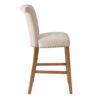Bar Stool With Bronze Nail Heads - Cream - Image 5
