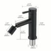 2 Mode Bathroom Faucet With 360 Degree Rotating Aerator For Sink - Matte Black - Image 3