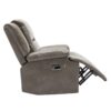 360° Swivel And Rocking Home Theater Recliner Manual Recliner Chair With A Led Light Strip For Living Room - Gray - Image 16