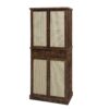 4 Door Cabinet With 1 Drawer, With 4 Adjustable Inner Shelves, Storage Cabinet - Natural - Image 7
