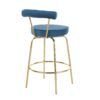 Rhonda - Glam Counter Stool (Set of 2) - Gold / Blue - Image 4