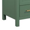 Bathroom Vanity With Single Sink, Combination Under Counter Sink, Bathroom Storage Cabinet With 2 Doors And A Drawer, Soft Closure, Multifunctional Storage - Green - Image 20