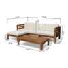 Cambridge - L Shape Sofa Set - Beige - Image 3