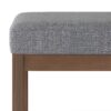 Milltown - Footstool Small Ottoman Bench - Pebble Gray - Image 3
