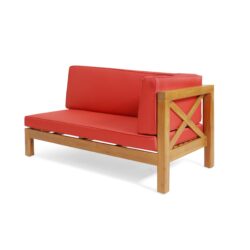 Brava - X Back Right Corner Bench - Red