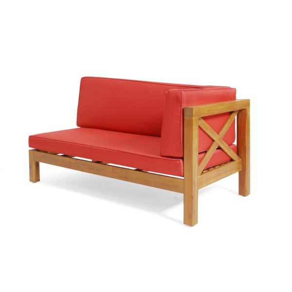 Brava - X Back Right Corner Bench - Red