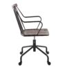 Preston - Farmhouse Adjustable Office Chair - Black / Walnut - Image 2