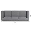 3 Seater Sofa - Gray - Image 16