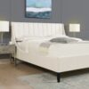 Aspen - Queen Vertical Tufted Modern Headboard Platform Bed Set - Cloud White - Image 9
