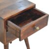 Mini 2 Drawer Bedside Table - Walnut - Image 5