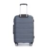 Hardshell Suitcase Spinner Wheels Pp Luggage Sets Lightweight Durable Suitcase With Tsa Lock, 3 Piece Set (20/24/28) - Gray - Image 9