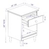 Classic 1 Drawer Solid Wood Nightstand With Cubby - Caramel - Image 6