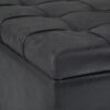 Harrison - Coffee Table Storage Ottoman - Distressed Black - Image 3