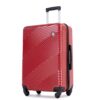 3 Piece Luggage Sets Lightweight Suitcase With Two Hooks, Spinner Wheels, (20/24/28) - Red - Image 14
