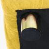 Modern Velvet Upholstered Ottoman, Exquisite Small End Table, Soft Foot Stool, Dressing Makeup Chair, Comfortable Seat For Living Room, Bedroom, Entrance - Yellow - Image 15
