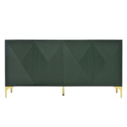 Modern Light Luxury Style Large Storage Space Sideboard With 4 Doors And Rebound Device - Olive Green