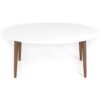Ada - Mid-Century Modern Style Top Oval Dining Table - Brown / White - Image 12