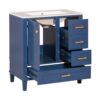 Bathroom Vanity, Modern Bathroom Cabinet With Sink Combo Set, Bathroom Storage Cabinet With A Soft Closing Door And 3 Drawers, Solid Wood Frame - Blue - Image 12