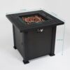 28" Square Fire Pit Table - Brown - Image 5
