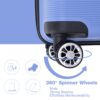 Hardshell Suitcase Double Spinner Wheels Pp Luggage Sets Lightweight Durable Suitcase With Tsa Lock, 3 Piece Set (20/24/28) - Purplish Blue - Image 7