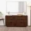 Lola - Mid-Century Modern Dresser With 6 Drawers - Dark Brown - Image 5