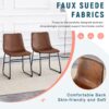 (Set of 4) Retro Chairs, Comfortable Bar Stools, Suitable For Industrial And Vintage Style Environments - Brown - Image 9