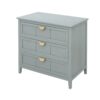 3 Drawer Cabinet, American Furniture, Suitable For Bedroom, Living Room, Study - Light Gray - Image 9