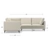 Ava - Mid Century Corner Sectional Sofa - Cream - Image 17