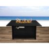 Propane Outdoor Fire Pit Table With Lid - Black - Image 4