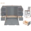 Twin Size Murphy Bed With Drawers, Cabinets, USB Ports Material - Gray - Image 21