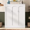 Queen Size Murphy Wall Bed With Shelves, Space Saving - White - Image 12