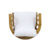 Outdoor Club Chair With Curved Backrest And Frame - White - Image 7