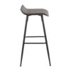 Ale - Contemporary Fixed Height Bar Stool (Set of 2) - Black / Espresso - Image 3